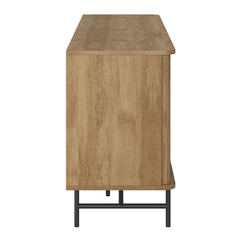 Curved Sideboard Buffet with Tambour Doors