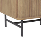 Curved Sideboard Buffet with Tambour Doors