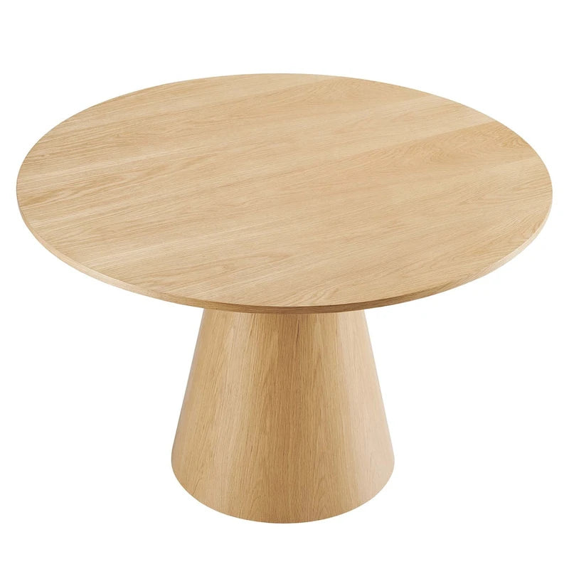 Round Dining Table with Pedestal Base