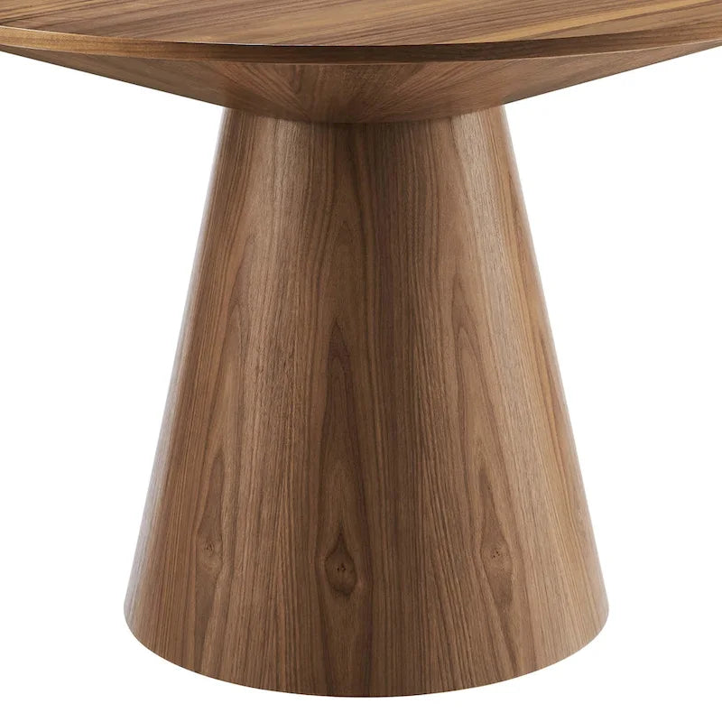 Round Dining Table with Pedestal Base