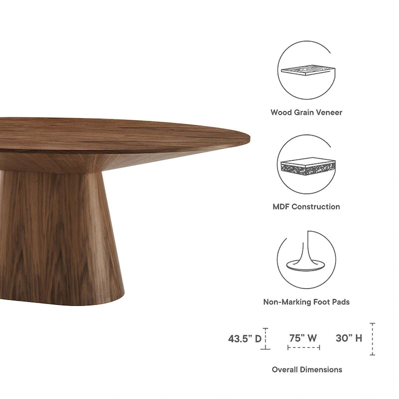 Round Dining Table with Pedestal Base