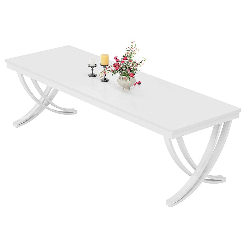 78 inch Extra Long Rectangular Kitchen Dining Dinner Table for 6-8
