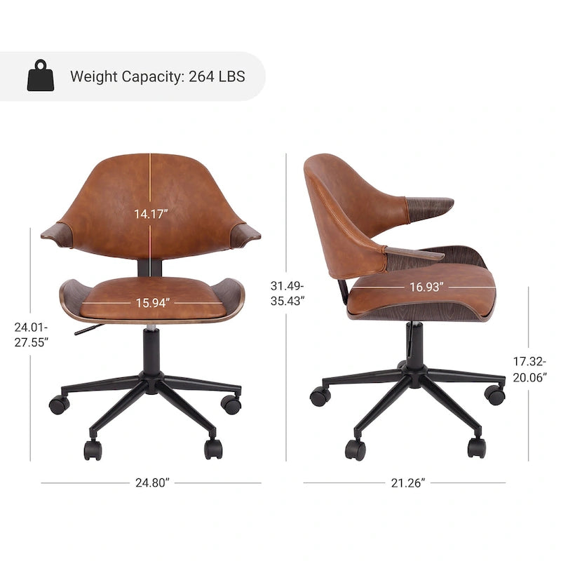 Adjustable Rolling Desk Chair