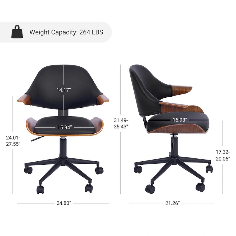 Adjustable Rolling Desk Chair