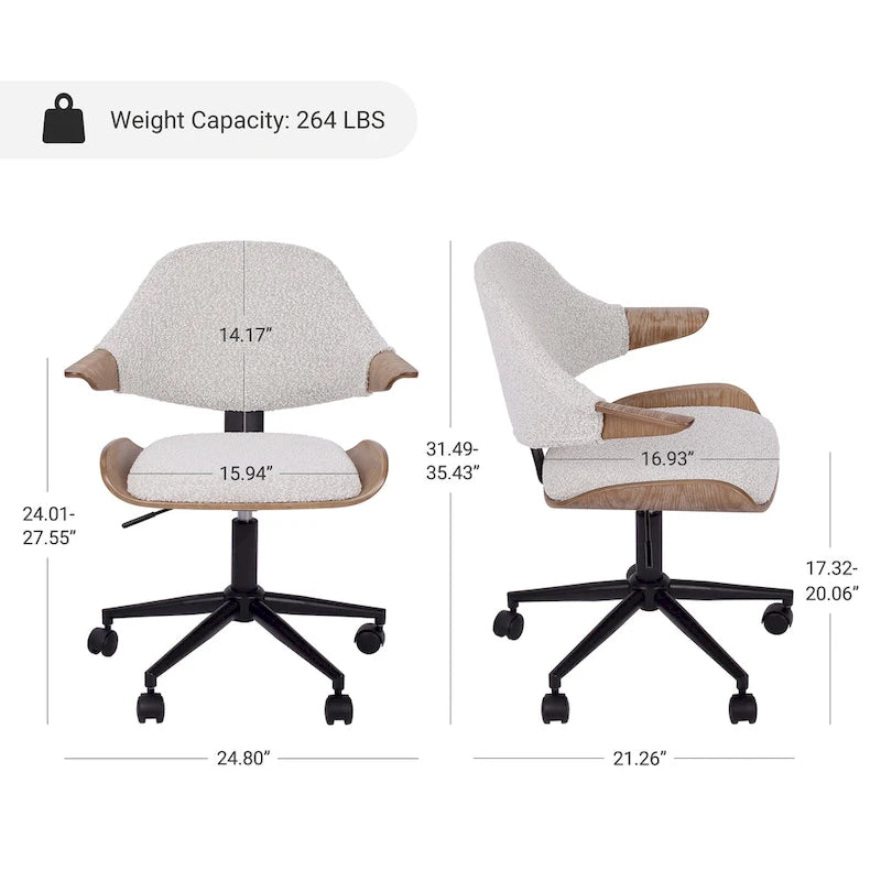 Adjustable Rolling Desk Chair